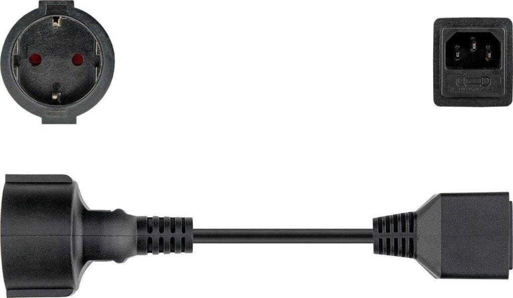 cablu de alimentare ups schuko cu conector de siguranta 02m goobay 1