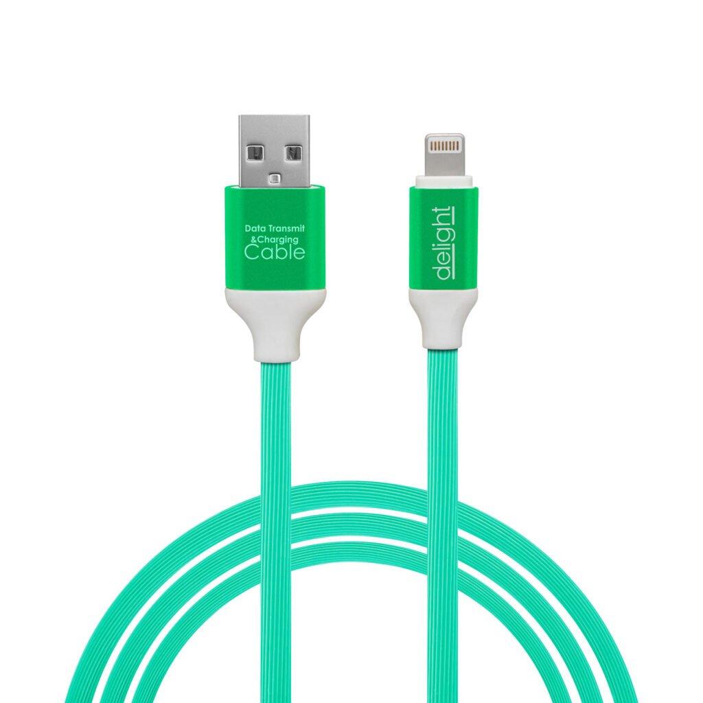 cablu de date si incarcare iphone lightning invelis siliconic 2m 2a delight 2