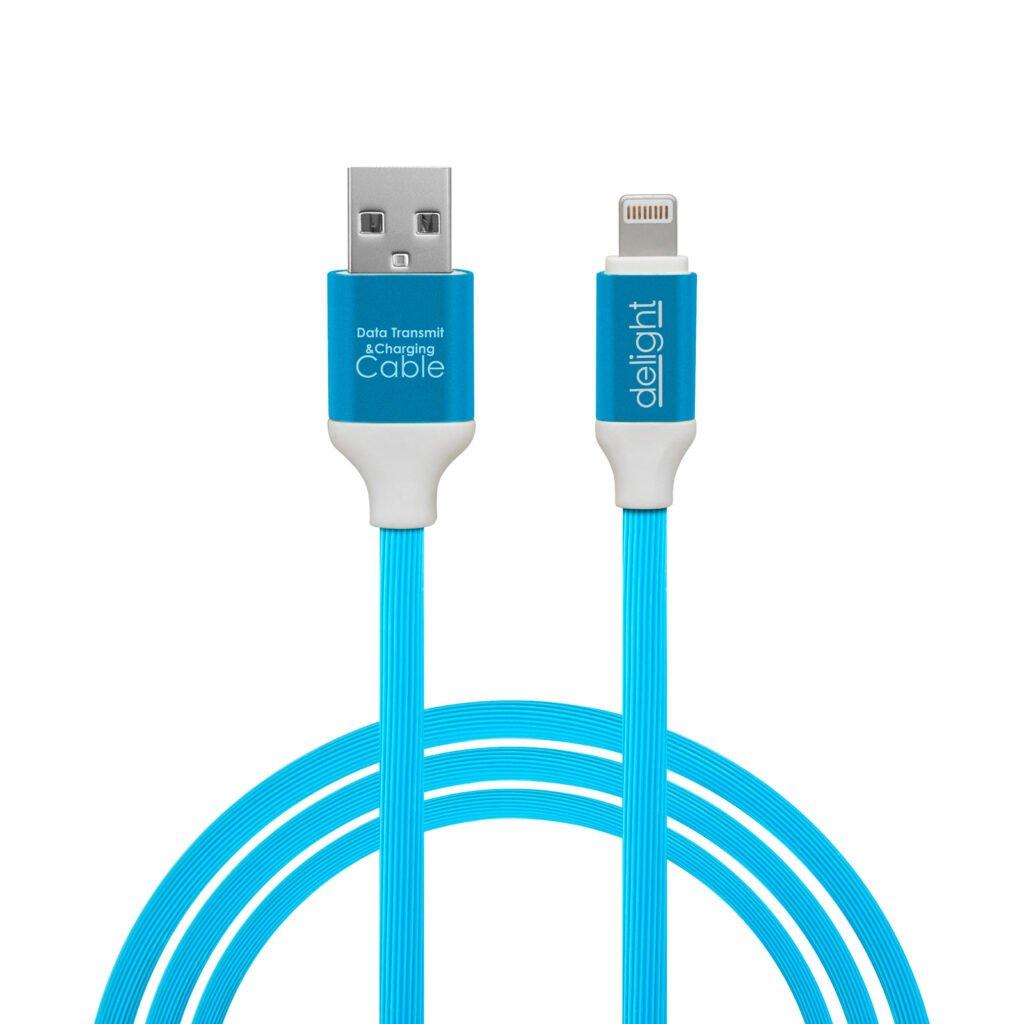cablu de date si incarcare iphone lightning invelis siliconic 2m 2a delight 3
