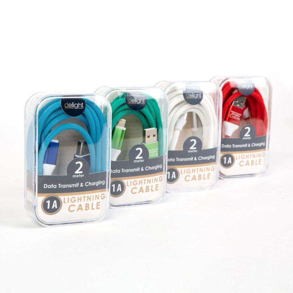 cablu de date si incarcare iphone lightning invelis siliconic 2m 2a delight 5