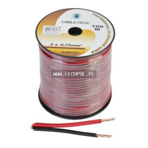 cablu difuzor cupru 2x075mm rosu negru cabletech kab0383