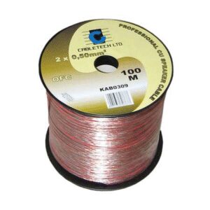 cablu difuzor ofc cupru 2x05mm transparent 1m cabletech kab0309