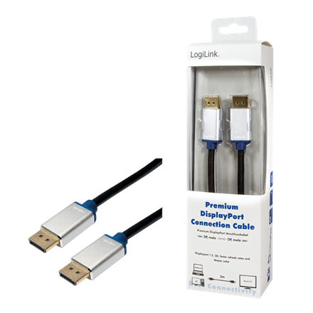 cablu displayport v12 mufa tata din ambele parti 3m logilink bdpm30 3