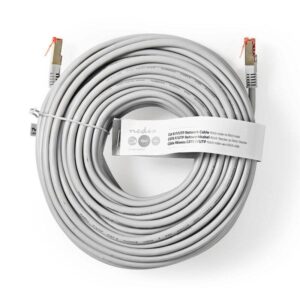 cablu ftp cat6 patch cord 20m gri nedis