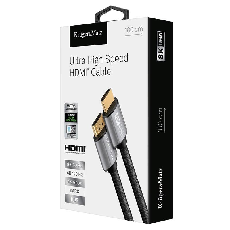 cablu hdmi hdmi 8k v21 18m krugermatz