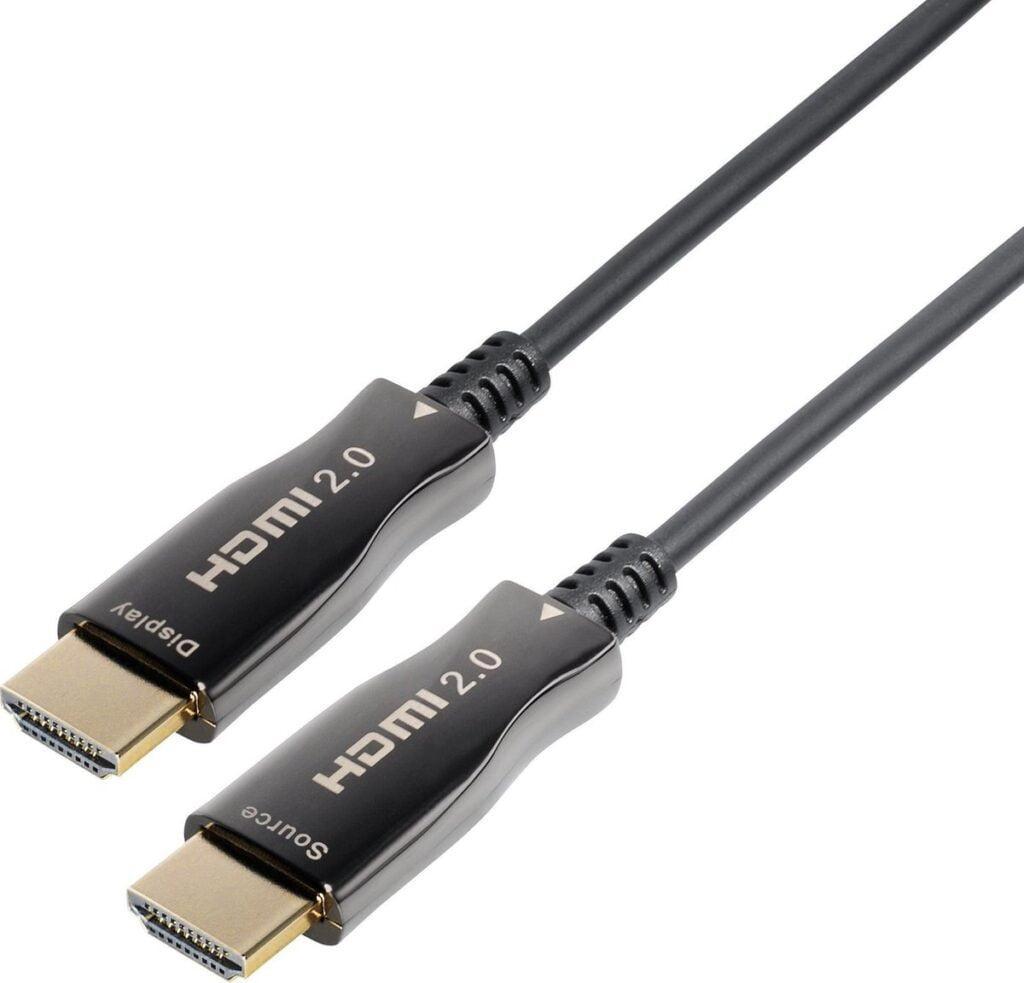 cablu hdmi v20 cu fibra optica aoc hdmi tata hdmi tata aurit 40m well