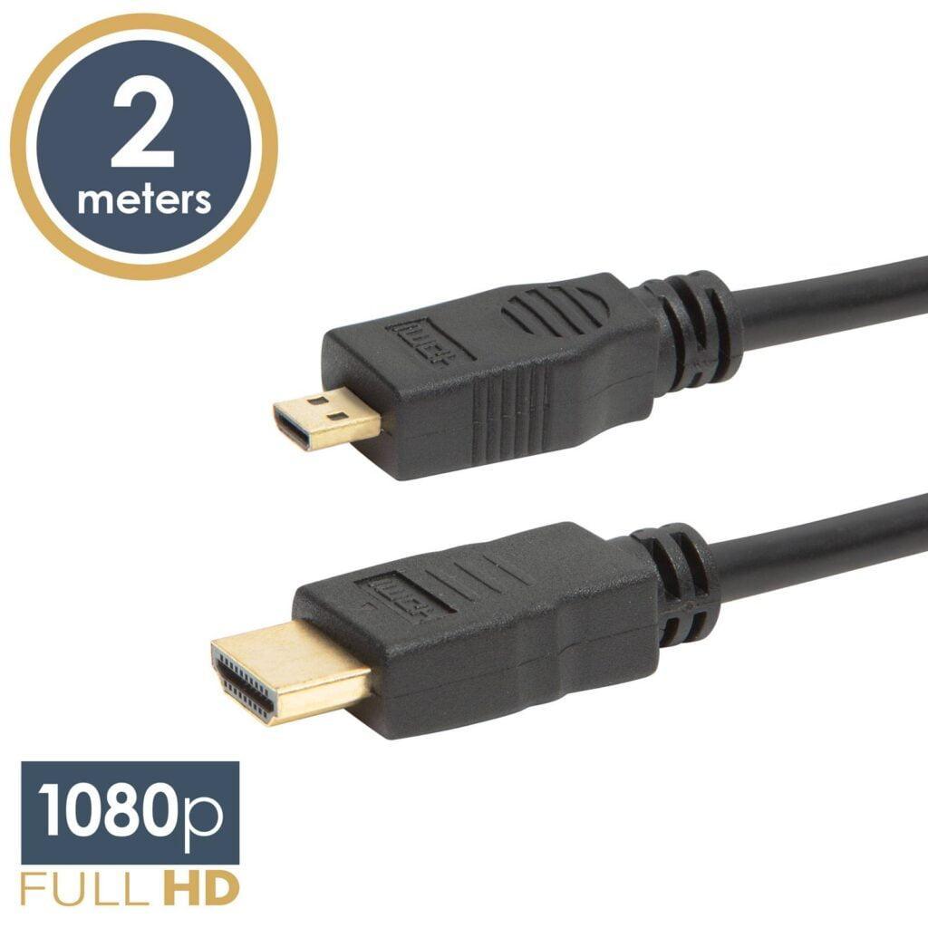 cablu micro hdmi 2m conectoare placate cu aur delight