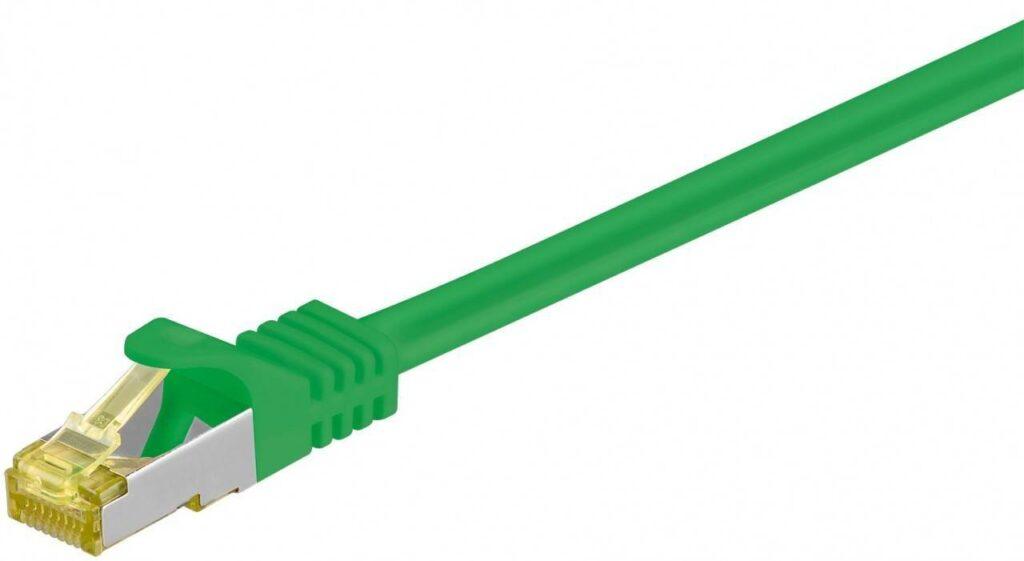 cablu patch sftp cat7 025m verde 2x rj45 cupru ecranat goobay