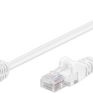 cablu patch utp cat5e rj45 1x90 grade 2m alb goobay