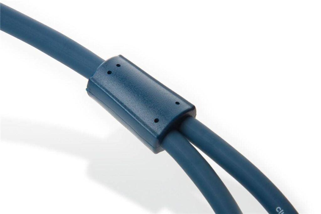 cablu profesional ofc rca mufa x2 din ambele parti 1m placare aurit albastru clicktronic 70377 4