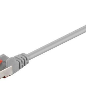 cablu retea cat6e pimf sftp 1m 2x rj45 cupru ecranat gri goobay