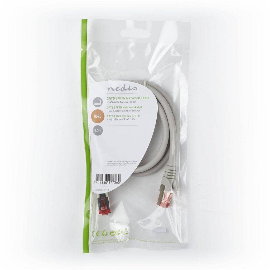 cablu sftp cat6 1m rj45 tata rj45 tata gri nedis 2