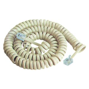 cablu telefonic rj10 spiralat 42m alb