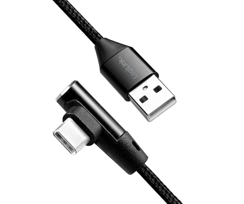 cablu usb 20 a mufa tata usb type c mufa tata in unghi 03m logilink cu0137 1