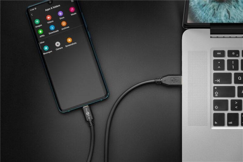 cablu usb type c tata usb 30 tata 3m negru goobay 1