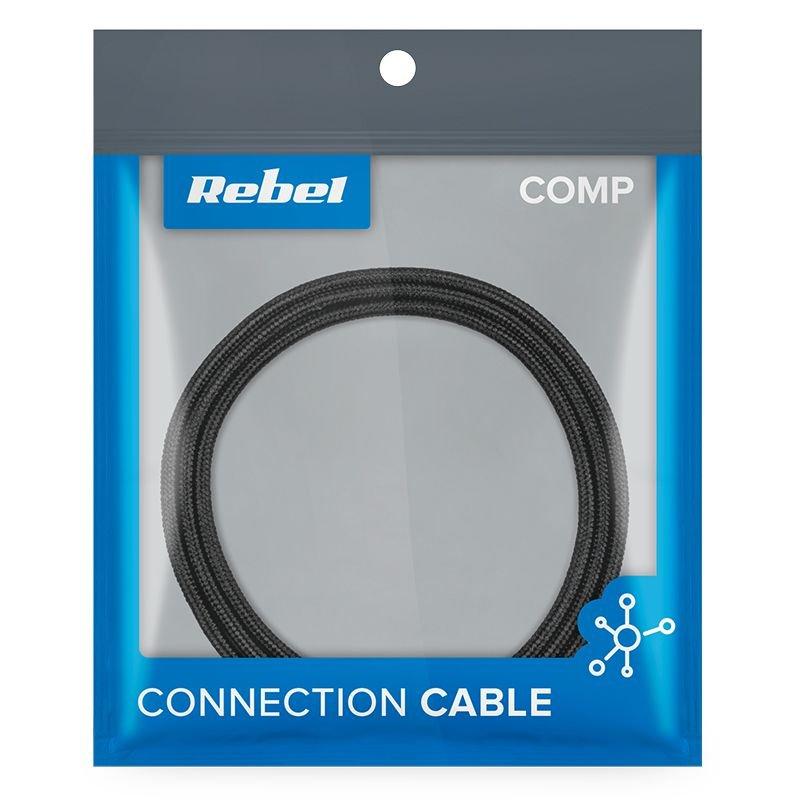 cablu usb usb type c 05m negru rebel 1