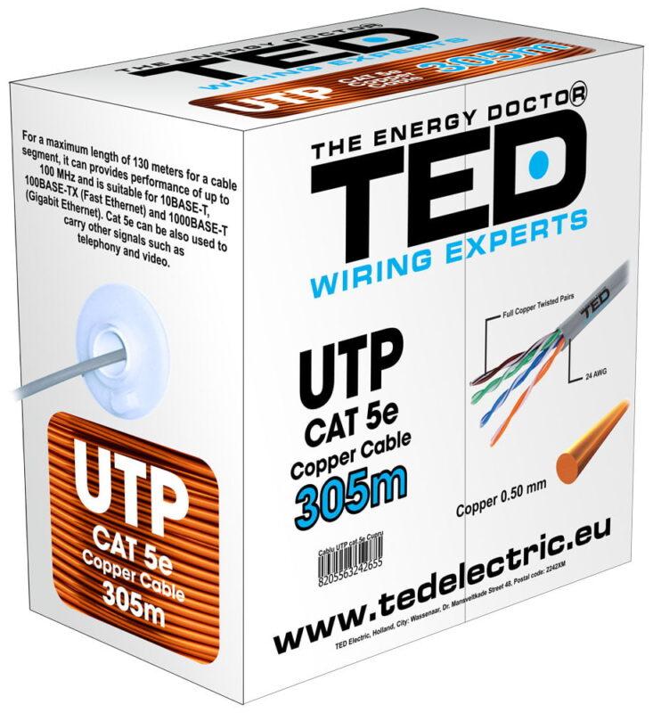 cablu utp cat5e cupru integral marca ted wire expert 1