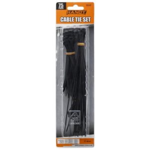 coliere plastic negre 75buc handy