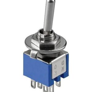 comutator 2x on on 6 pini 8x9x7mm cu retinere goobay