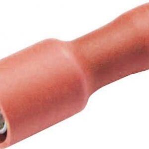 conector rotund papuc 4mm mama rosu