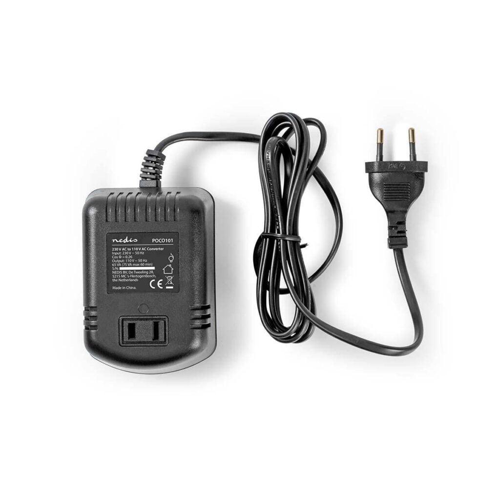 convertor de tensiune 220v 110v 75w iesire usa nedis