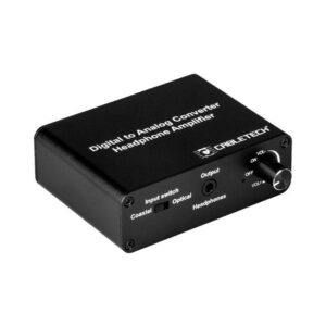 convertor digital toslink rca la analog 2x rca cu iesire casti 35 mm jack cabletech