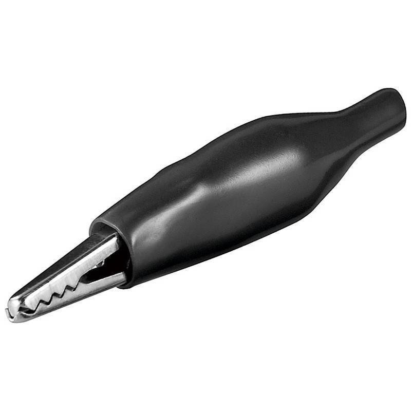 crocodil clips 32mm negru goobay