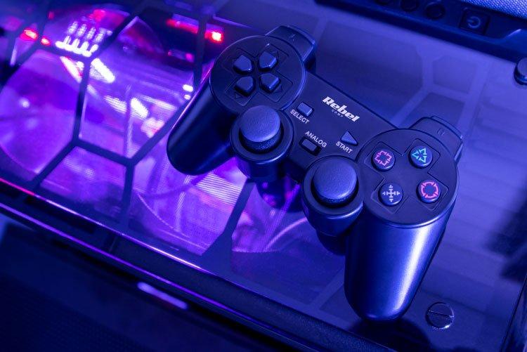 gamepad wireless dual shock pc ps3 rebel 7