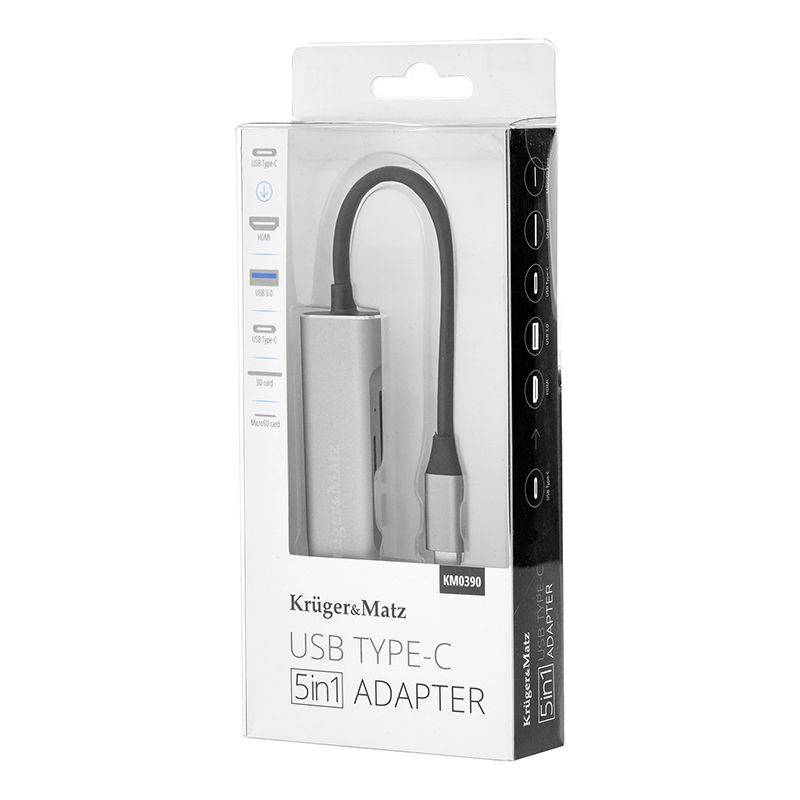 hub usb type c hdmi usb30 sd microsd usb type c krugermatz 3