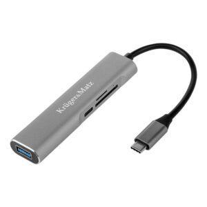 hub usb type c hdmi usb30 sd microsd usb type c krugermatz