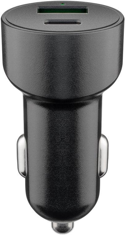 incarcator 12 24v auto rapid dublu usb si usb type c pd 3a 48w goobay 7