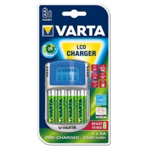 incarcator aa aaa cu 4x acumulatori aa 2600mah lcd charger 57070 201 451 varta