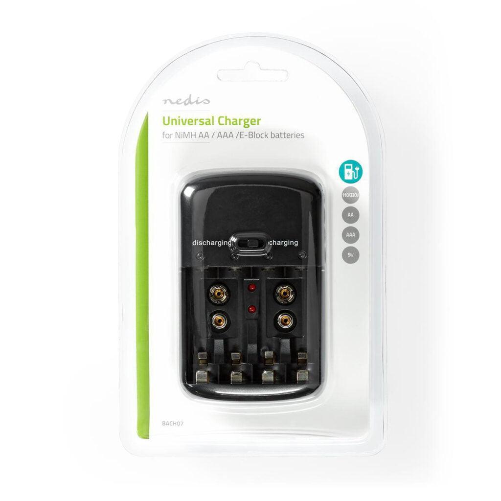 incarcator acumulatori nimh aa aaa e block 9v nedis 10