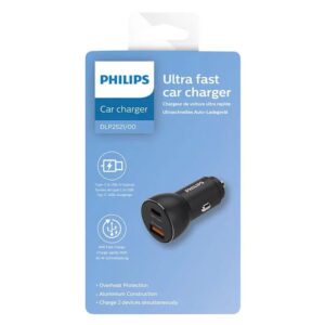 incarcator auto usb a si usb type c 36w 1224vdc philips dlp2521