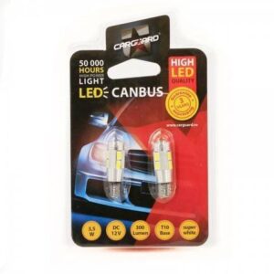 led de pozitie canbus t10 12v 35w 300lm 6000k set 2buc can121 carguard