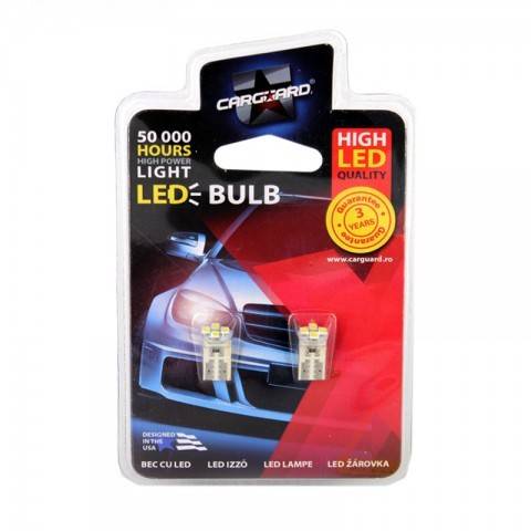 led smd de pozitie t10 12v 04w 28lm set 2buc cld009 carguard 2