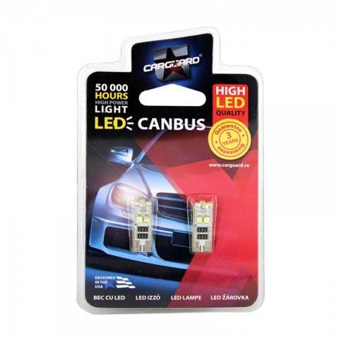 led smd de pozitie t10 12v 3w 56lm set 2buc can102 carguard