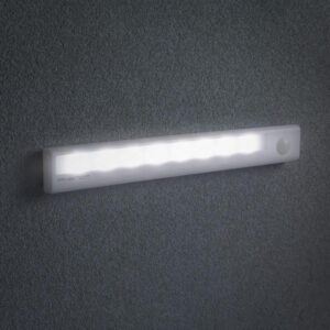 lumina led pentru mobilier 4x aaa cu senzor de miscare pir infrarosu si iluminare 235x30x21mm phenom