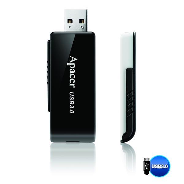 memorie flash usb 32 64gb negru alb apacer ah350b ap64gah350b 1 1