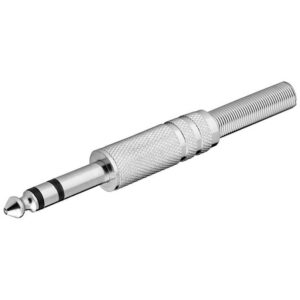 mufa audio jack 635 mm stereo tata metal goobay