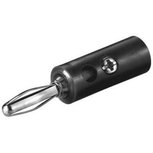 mufa banana tata 4mm cu surub plastic negru goobay