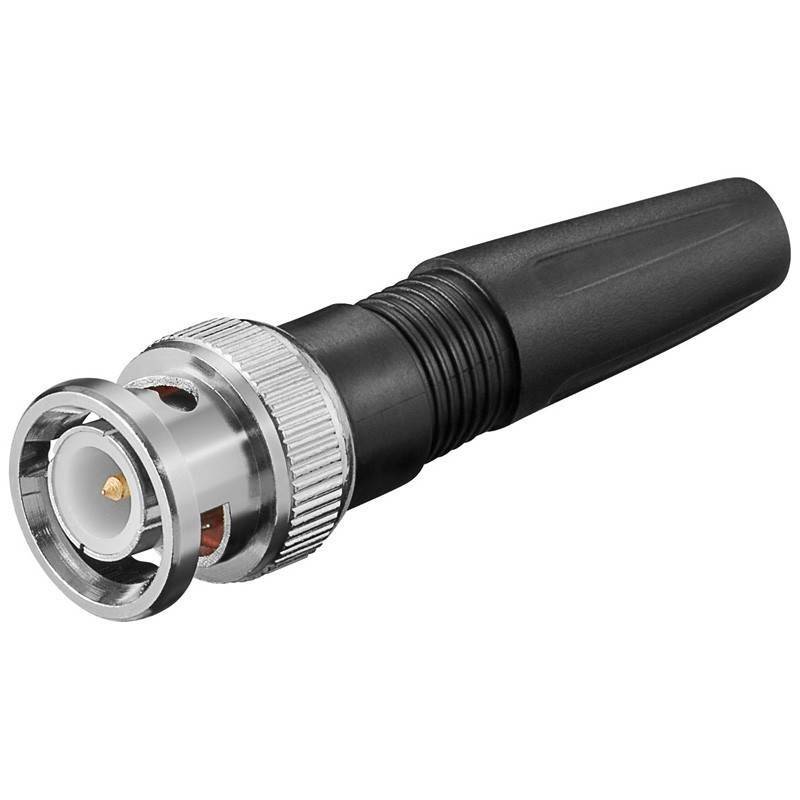 mufa bnc tata cu pin aurit si protector cablu goobay