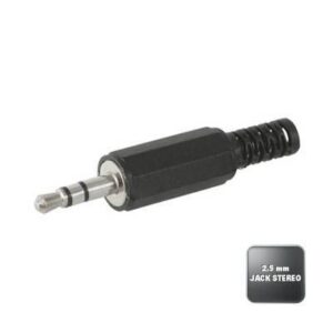 mufa jack 25 mm stereo tata cu protectie cablu goobay