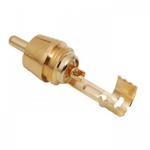 mufa rca contact aurit cablu 6mm cu inel rosu 1