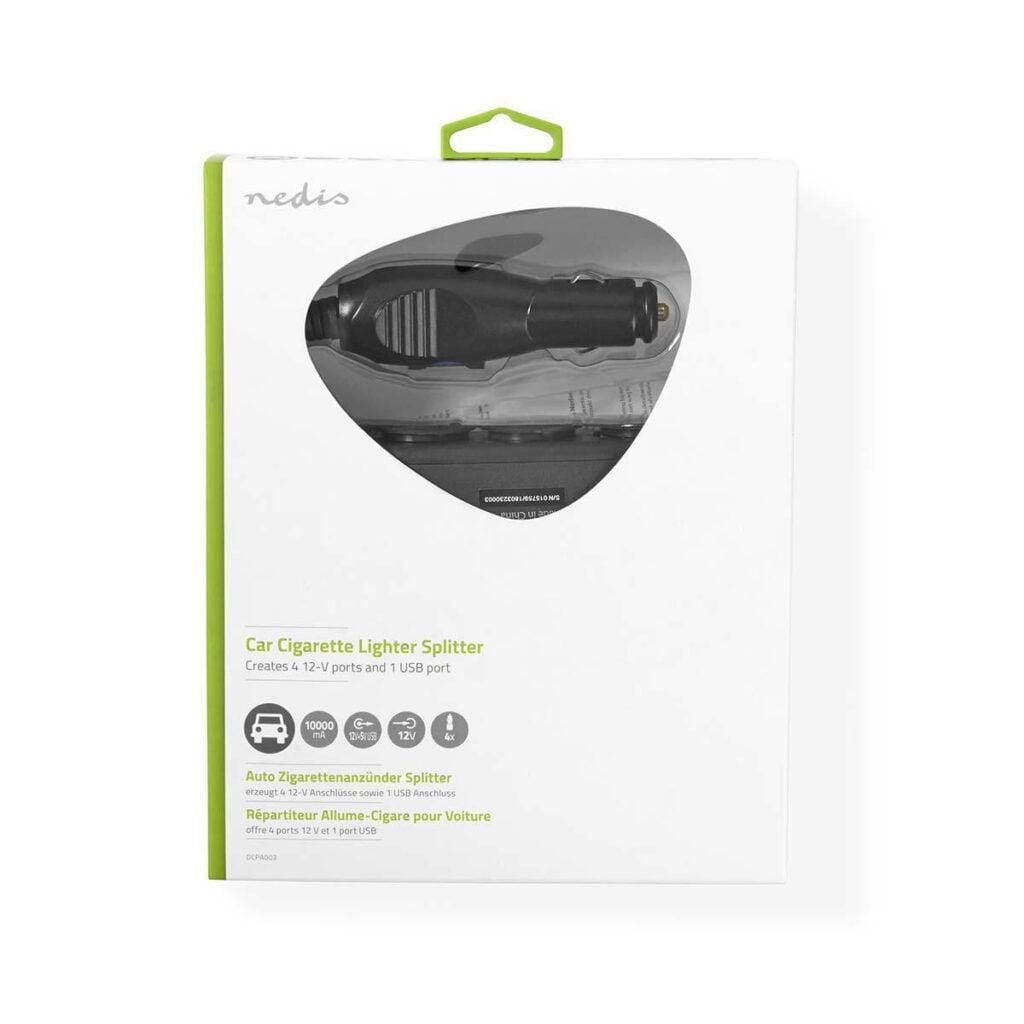 multiplicator bricheta auto nedis cu 4 iesiri 12v max 10a 5