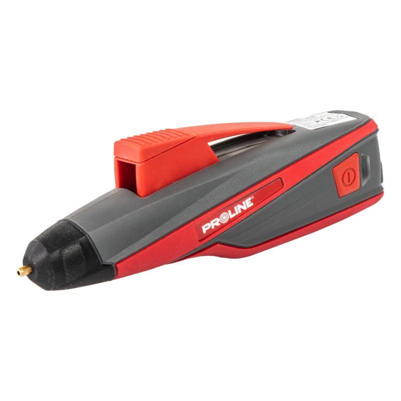 pistol de lipit cu silicon 10w cu acumulator li ion 1500mah usb pentru baghete 7mm proline 42919