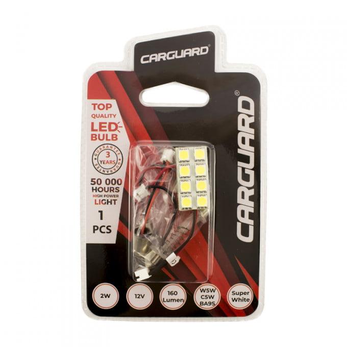 placa led smd 30x15 mm 12v smd5050 3w lumina alba 160lm inclus adaptoare w5w c5w ba9s carguard 1