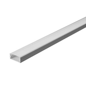 profil aluminiu 2m alb pentru banda led 174mm x 7mm cu difuzor alb mat si accesorii prindere capace v tac