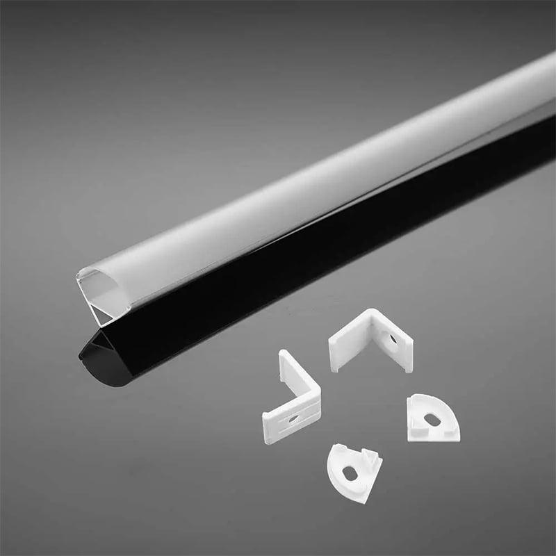 profil aluminiu pentru banda led 2m 158x158 mm alb pe colt v tac sku 3369 1