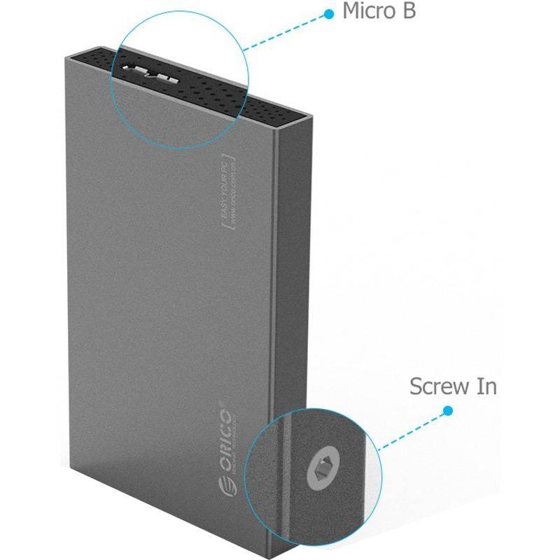 rack hdd usb 30 tool free 25 inch sata argintiu orico 2518s3 1